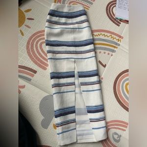 Intermix skirt white and blue size S